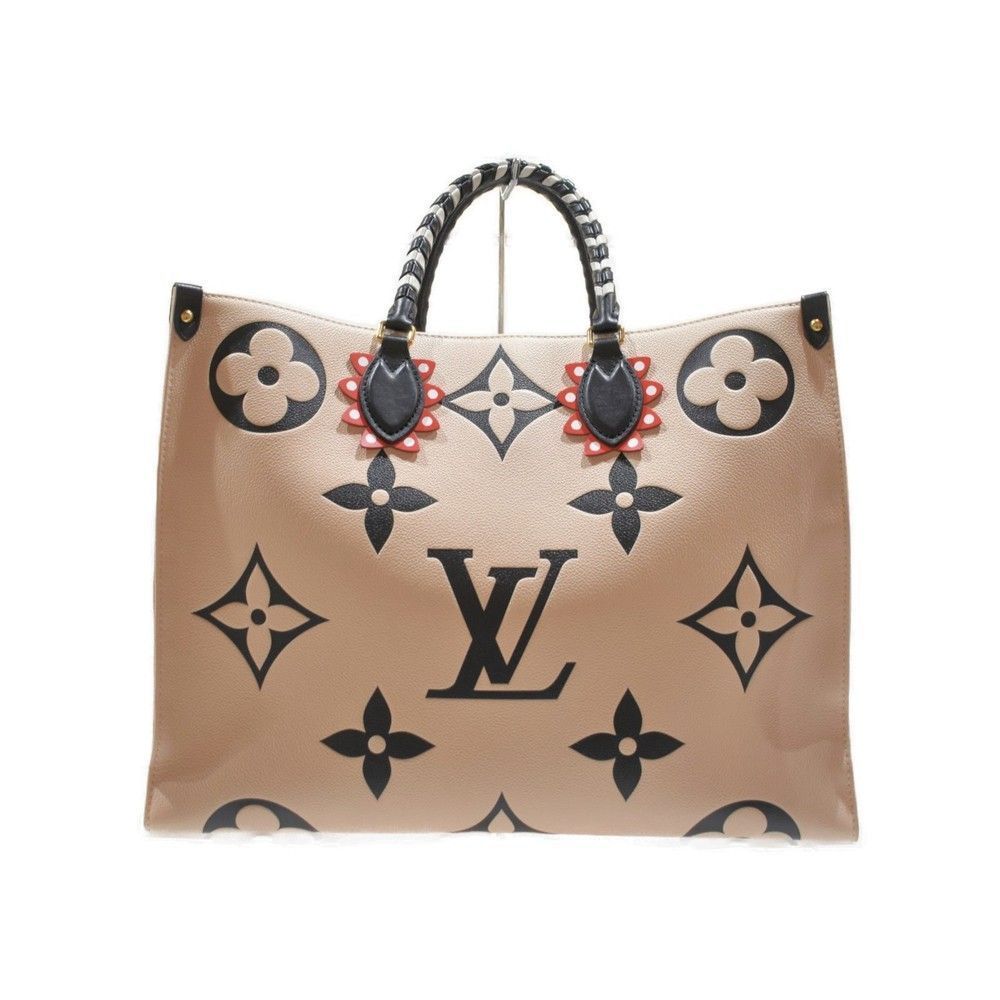 Tote Bag On The Go Monogram Giant Leather Ivory GM 2way